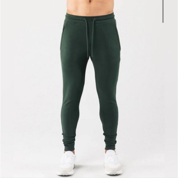 ALPHALETE Men's Green Identity Jogger Tapered Sweatpants Pockets Sz Small - Picture 1 of 14